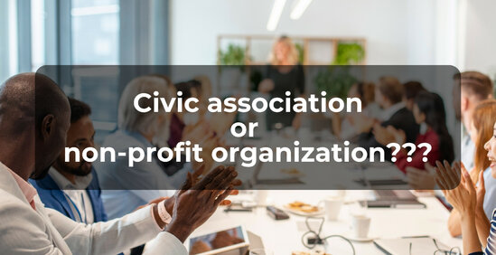 differnces between a civic association and a non-profit organization